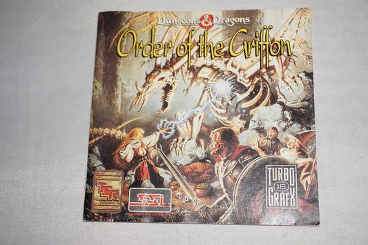 Dungeons & Dragons Order of Griffon (Turbo Grafx 16 tg16) Manual ONLY NO GAME