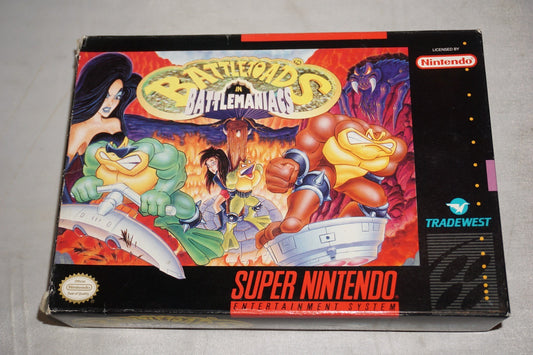 Battletoads In Battlemaniacs (Super Nintendo SNES) Complete in Box CIB