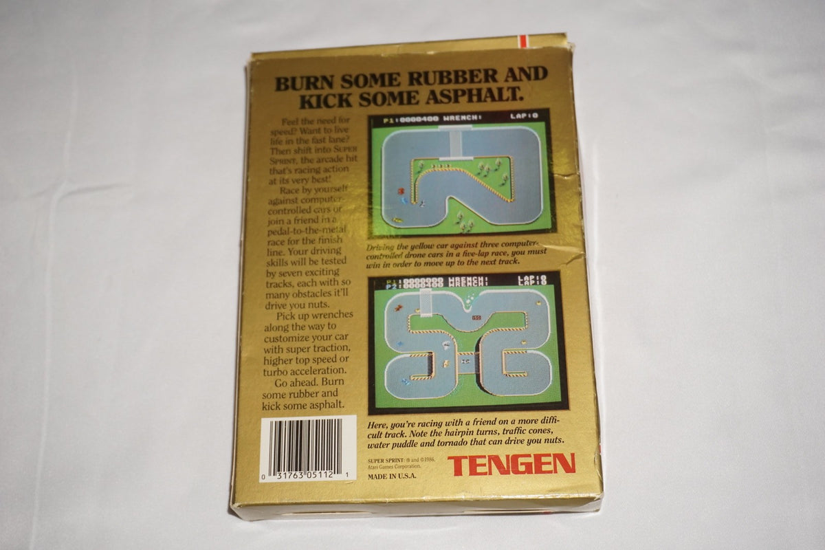 Super Sprint (Nintendo NES) Complete in Box CIB