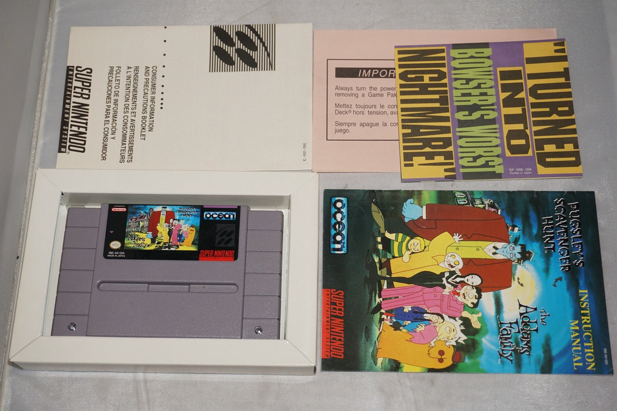 Pugsley's Scavenger Hunt Addams Family (Super Nintendo SNES) Complete in Box CIB