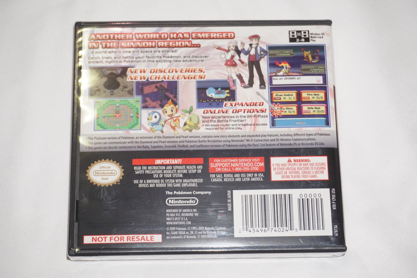 Pokemon Platinum Nintendo DS NEW w/ Giratina Figure Carrying Case Not for Resale