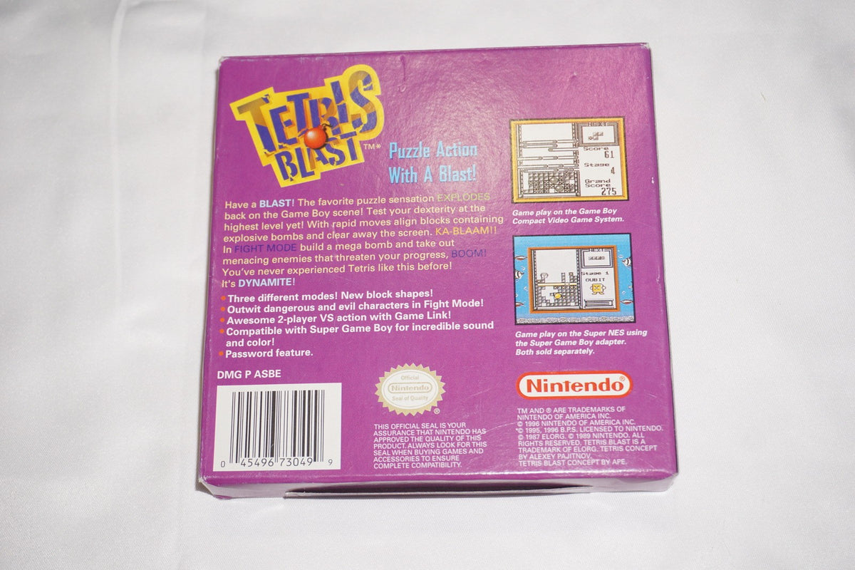 Tetris Blast (Nintendo Game Boy Gameboy) Complete in Box CIB