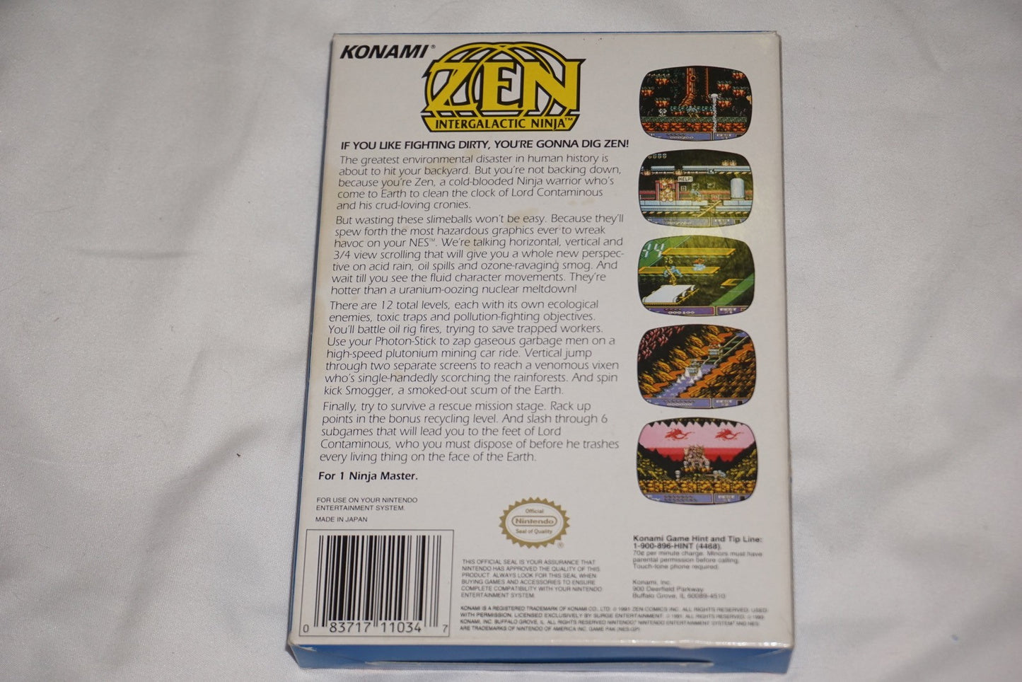 Zen: Intergalactic Ninja (Nintendo NES) Complete in Box CIB