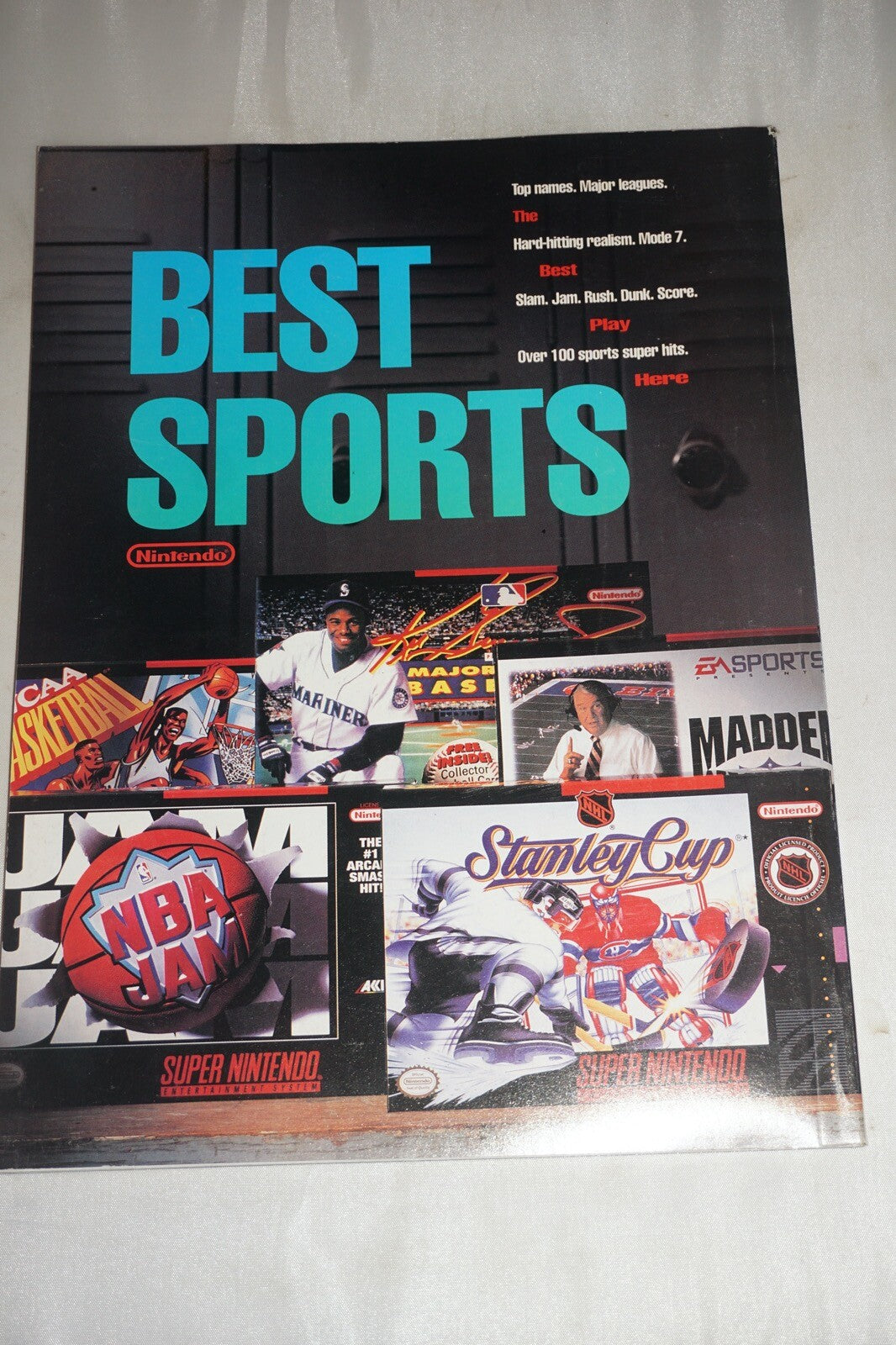 Nintendo Power Vol 59 Ken Griffey Junior Baseball Magazine #1 Poster NM