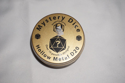 Hymgho Hollow Metal D20 Mystery Dice Set NEW