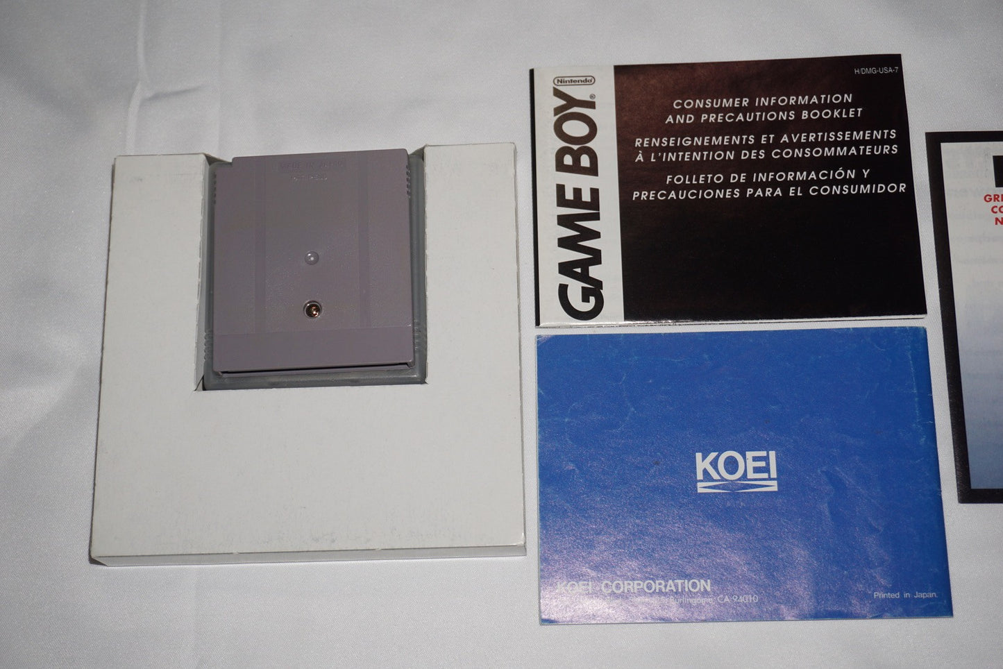 Nobunaga’s Ambition (Nintendo Game Boy Gameboy) Complete in Box CIB
