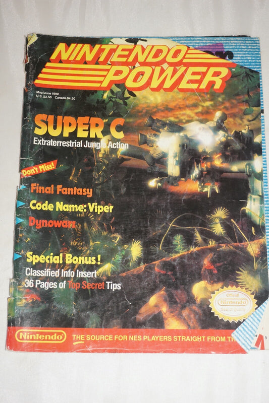May/June 1990 Super Contra Nintendo Power Magazine #10 Poster Book