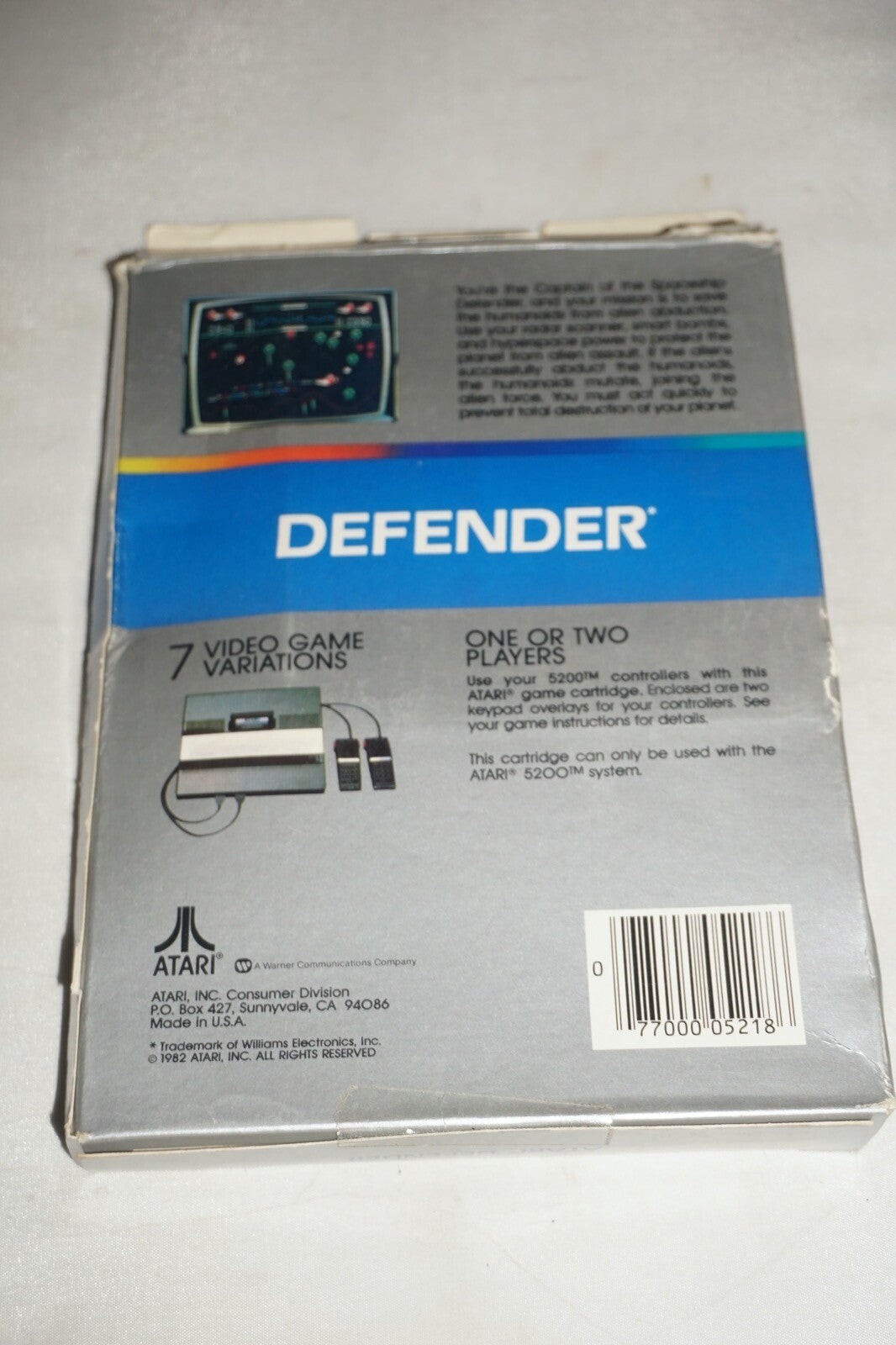 Defender (Atari 5200) Complete In Box