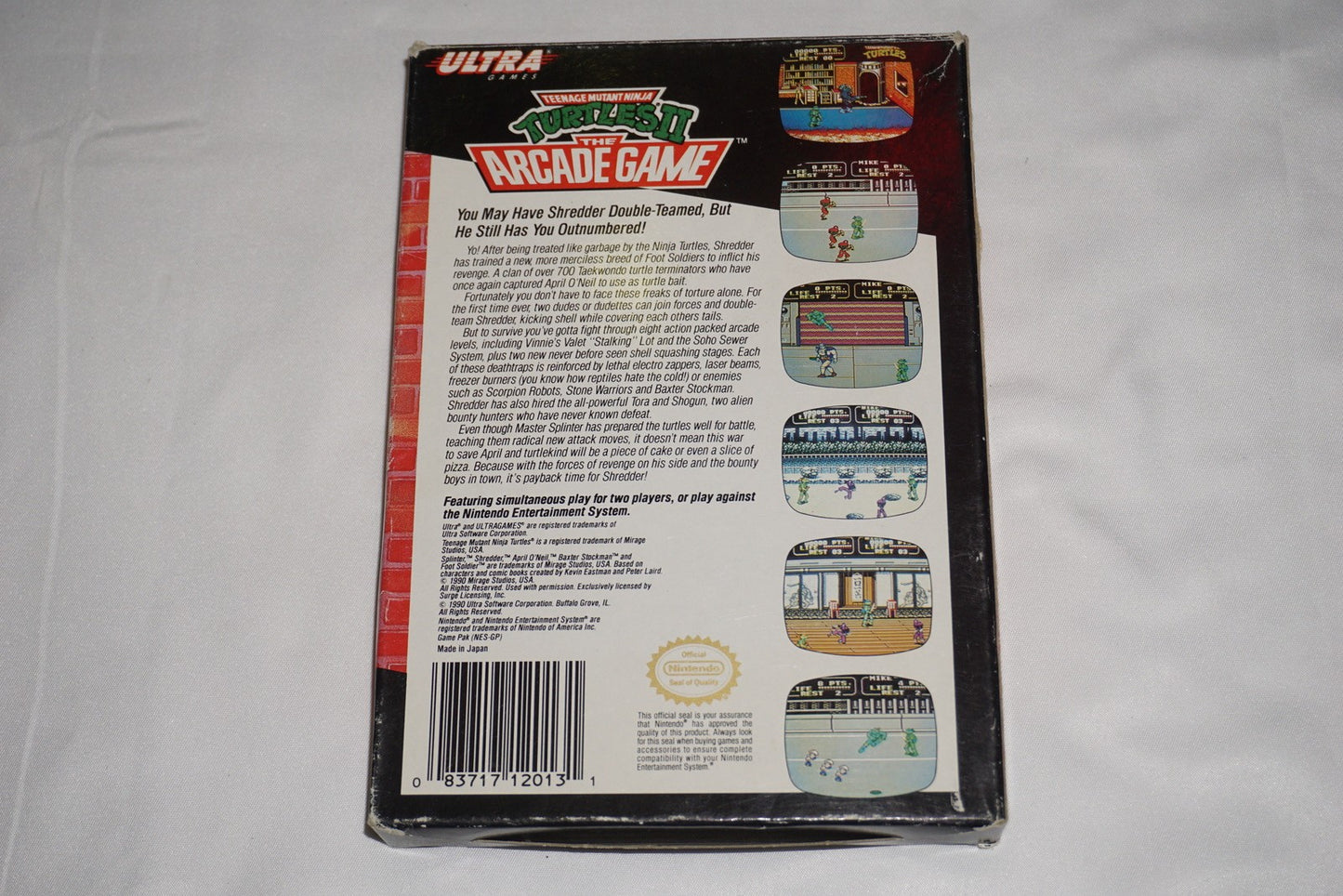 Teenage Mutant Ninja Turtles II Arcade TMNT (Nintendo NES) Complete in Box CIB