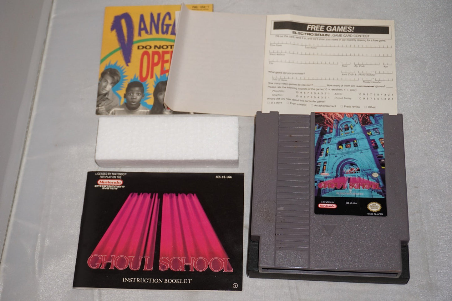 Ghoul School (Nintendo NES) Complete in Box w/ Reg Card CIB