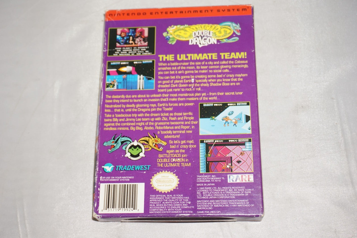 Battletoads/Double Dragon (Nintendo NES) Complete in Box CIB