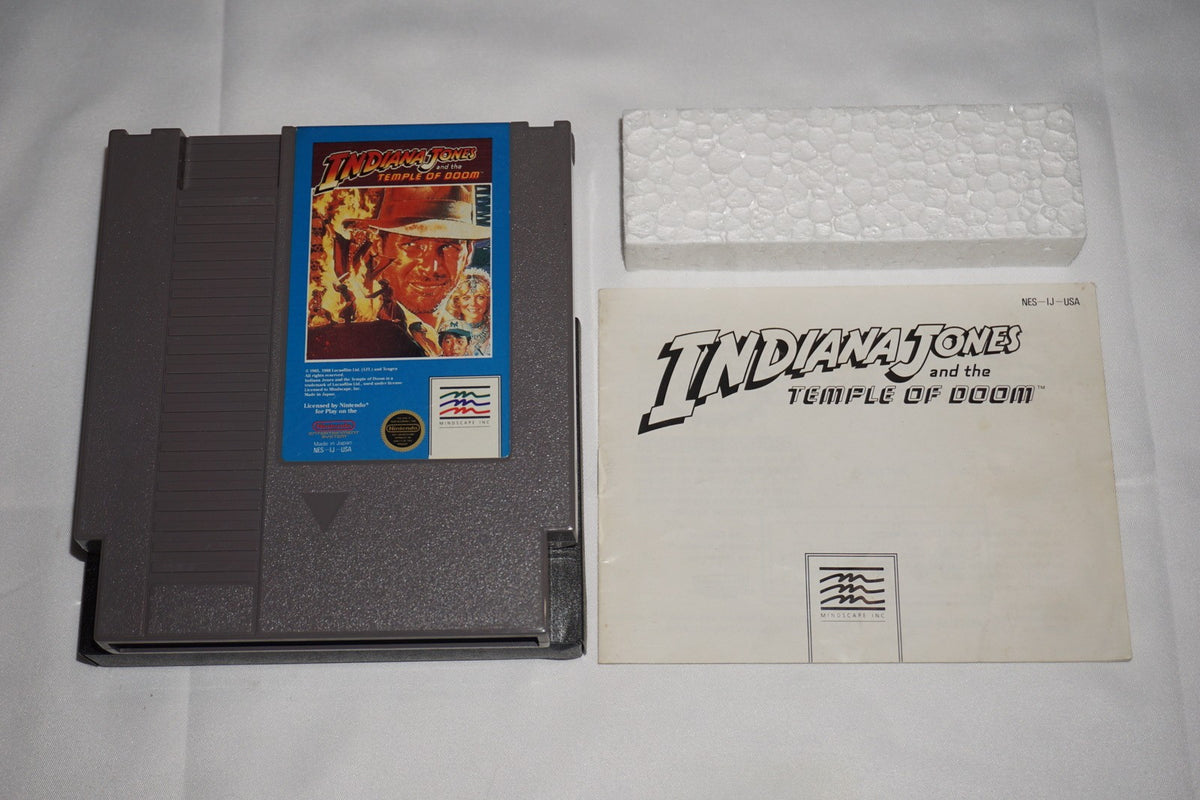 Indiana Jones and the Temple of Doom (Nintendo NES) Complete in Box CIB