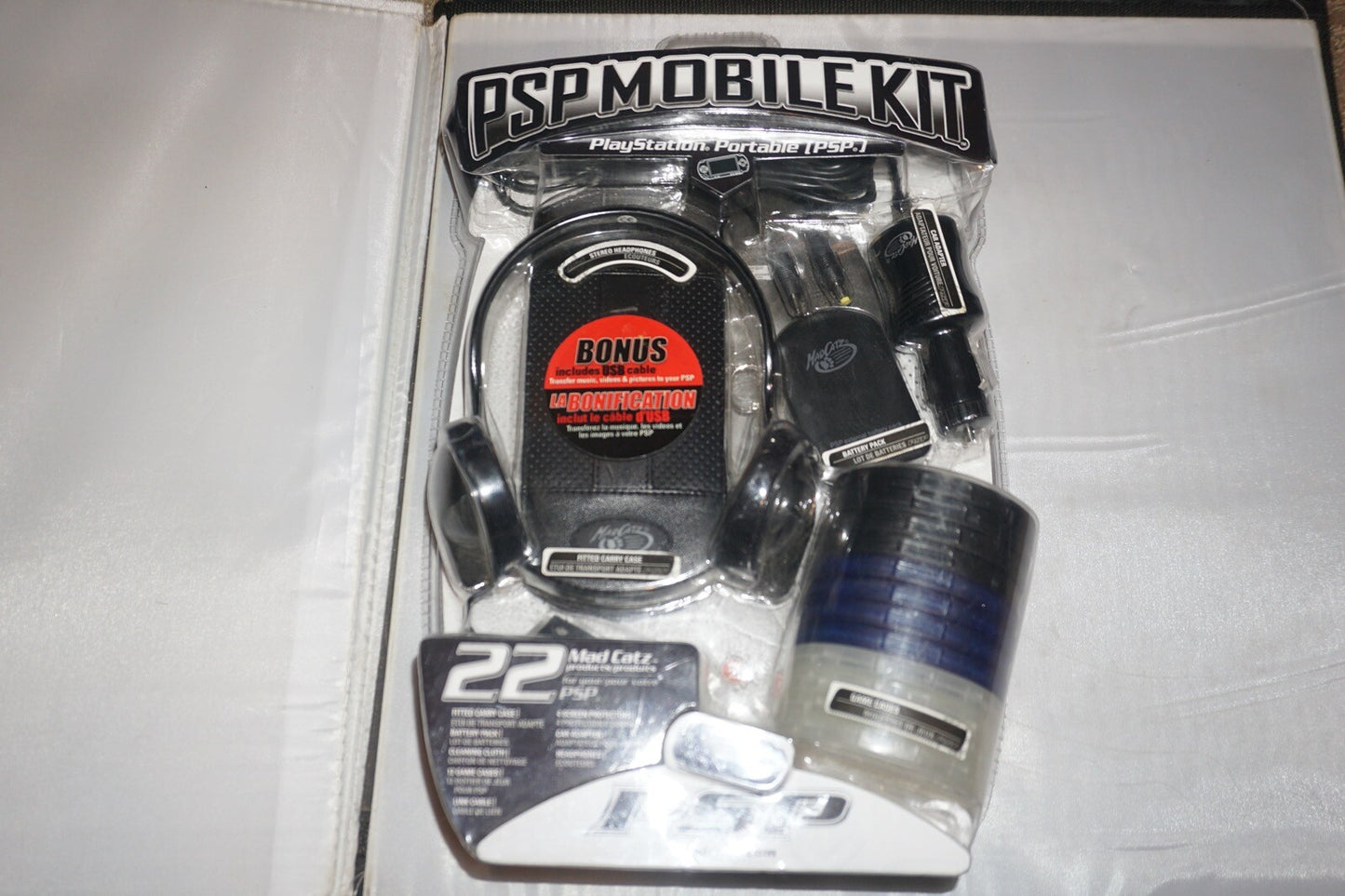 Mad Catz Mobile Kit (Sony PSP) NEW Sealed Headphones Battery Pack Car