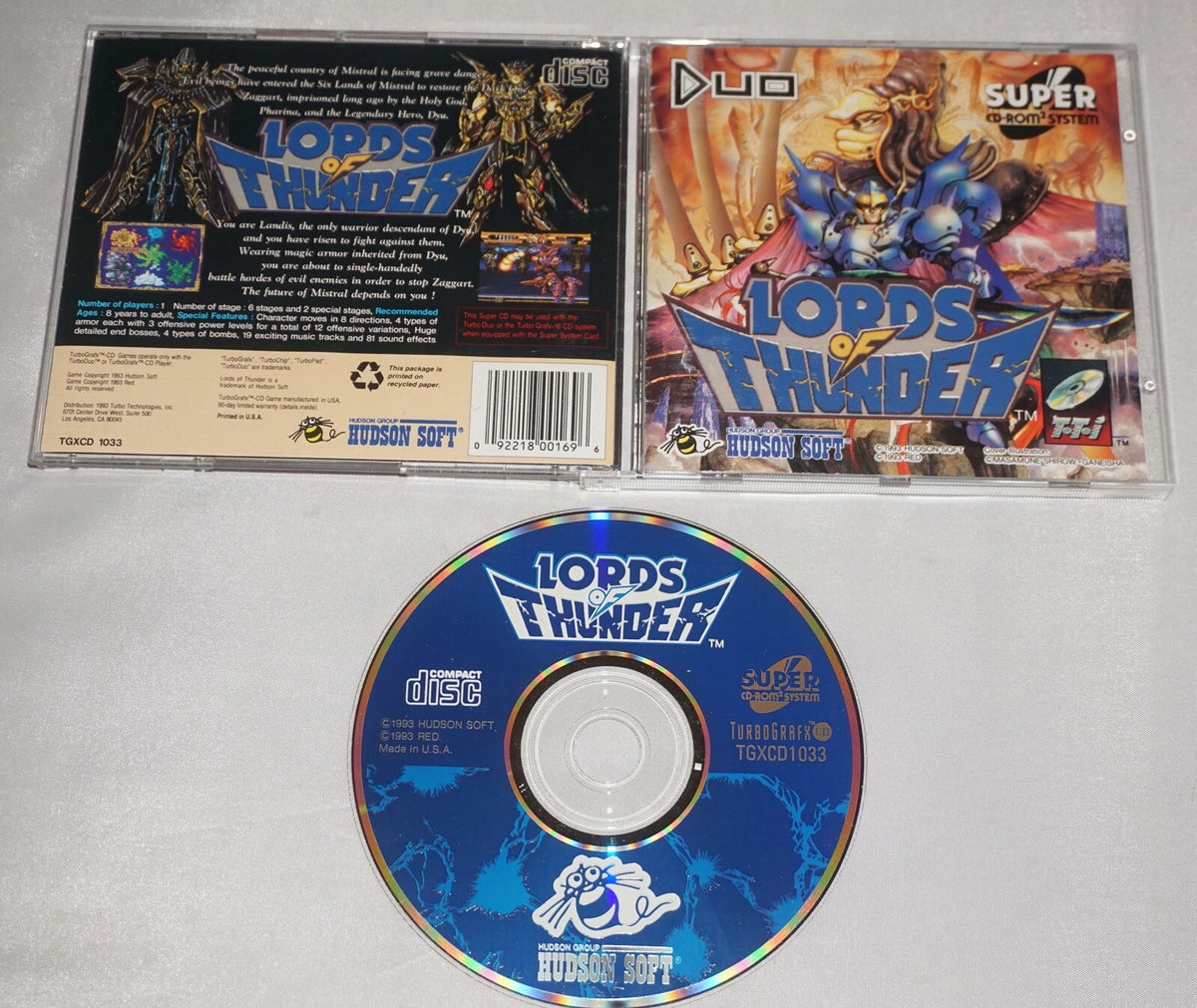Lords Of Thunder (Turbo Grafx CD) Complete in Case Turbografx