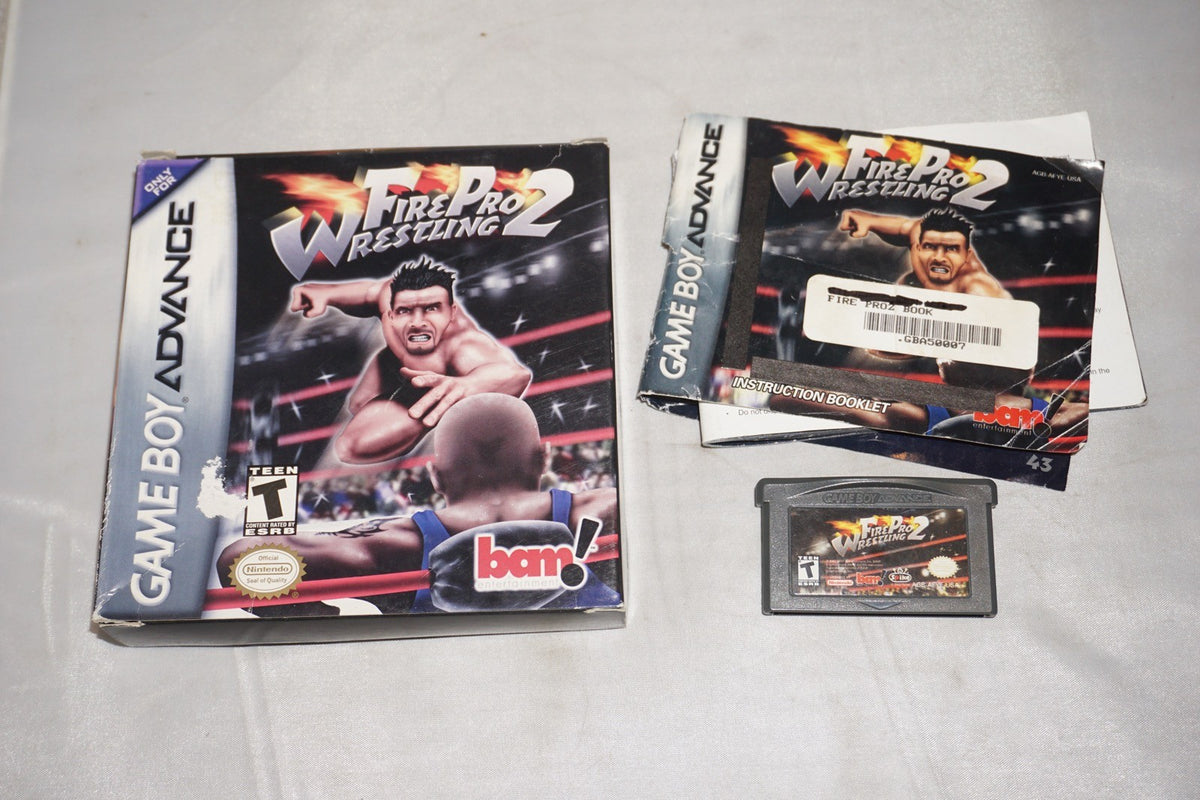 Fire Pro Wrestling 2 (Gameboy Advance GBA Game Boy) Complete CIB Authentic