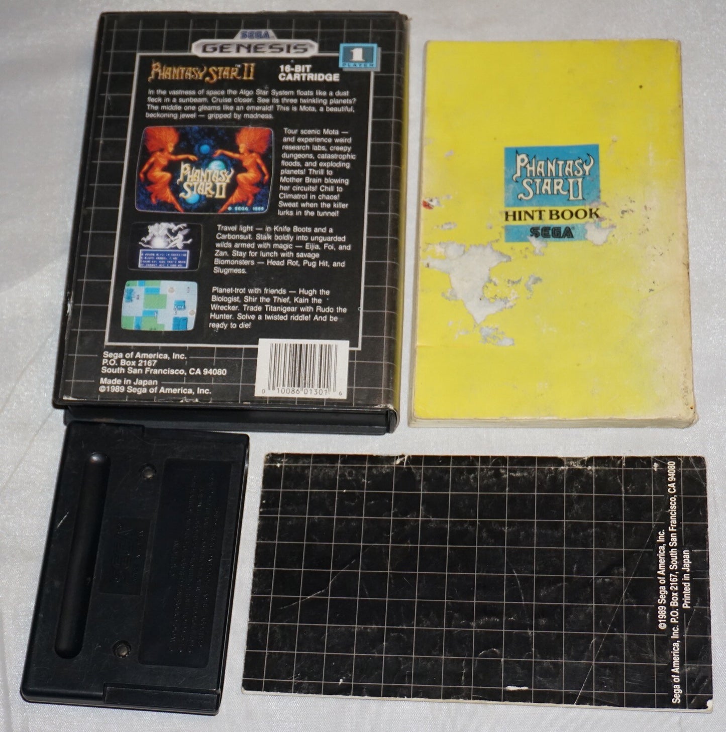 Phantasy Star II 2 (Sega Genesis) Complete w/ Hint Book