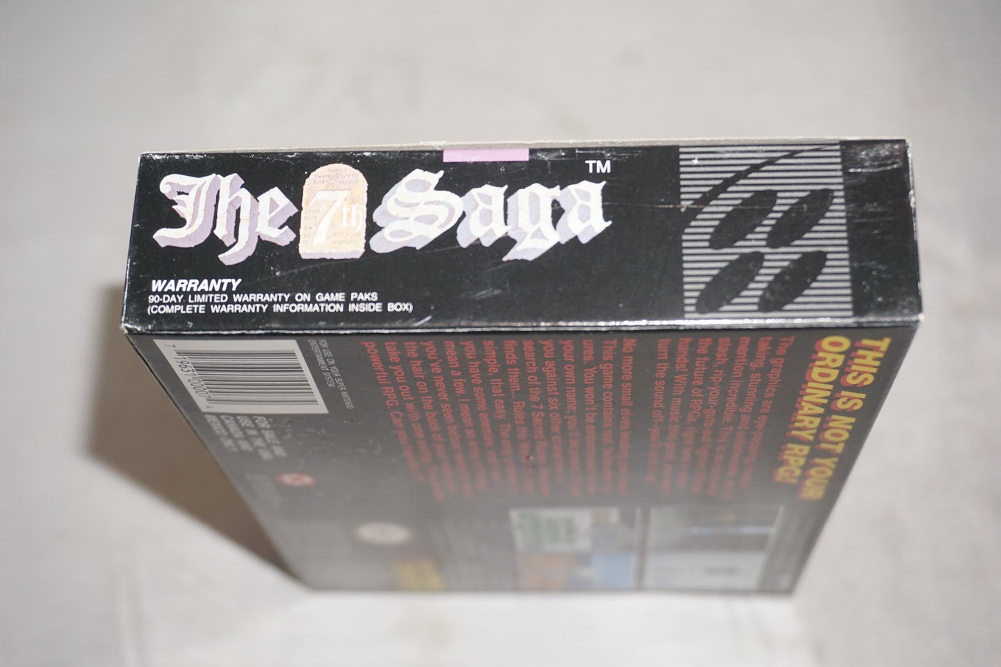 7th Saga (Super Nintendo SNES) Complete in Box w/ Map & Reg Card CIB