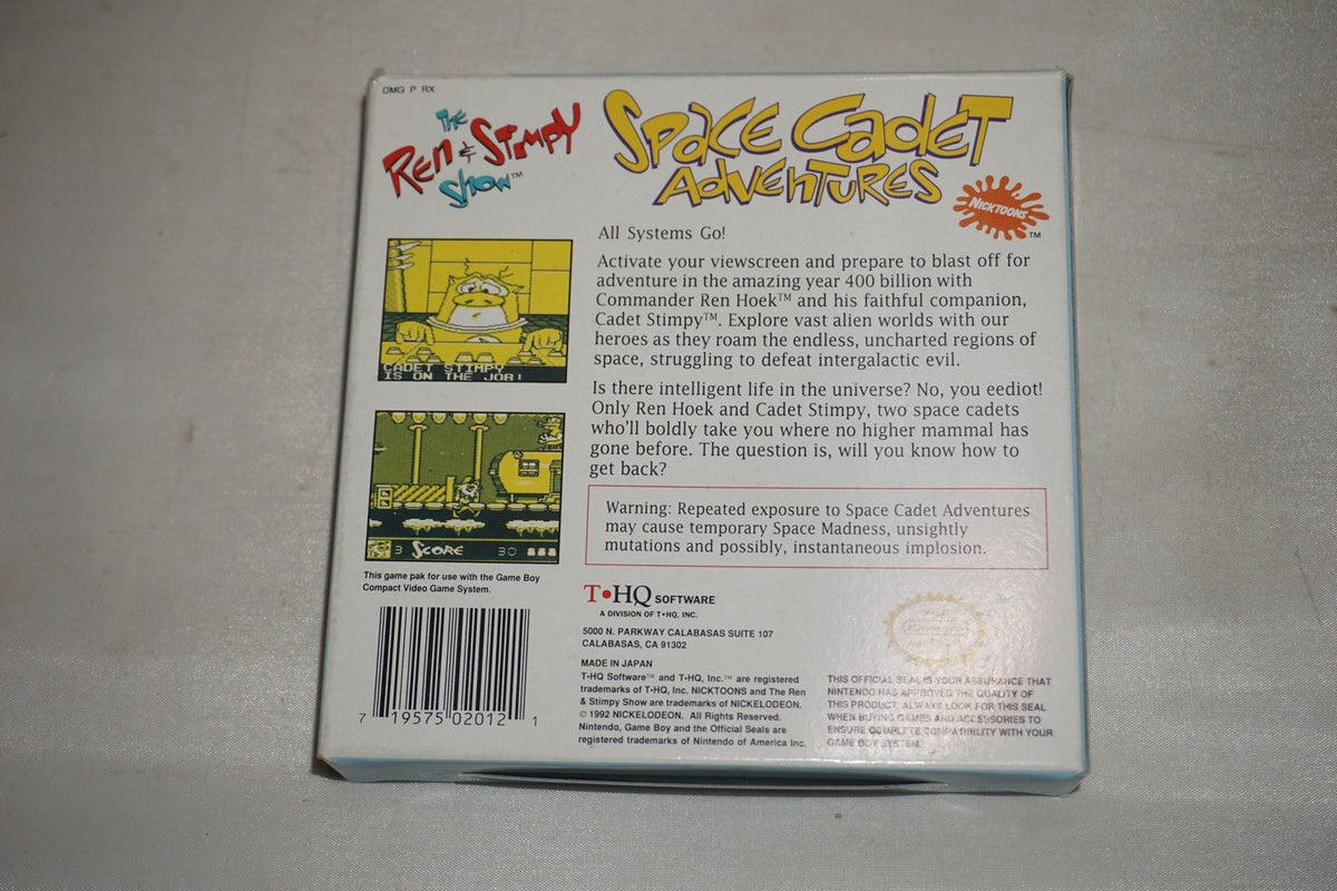 Ren & Stimpy Space Cadet Adventures (Nintendo Gameboy Game Boy GB) Complete CIB