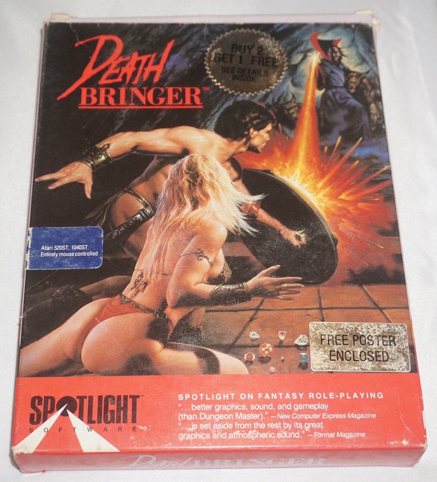 Death Bringer (Atari 520ST 1040ST PC) Complete w/ Poster