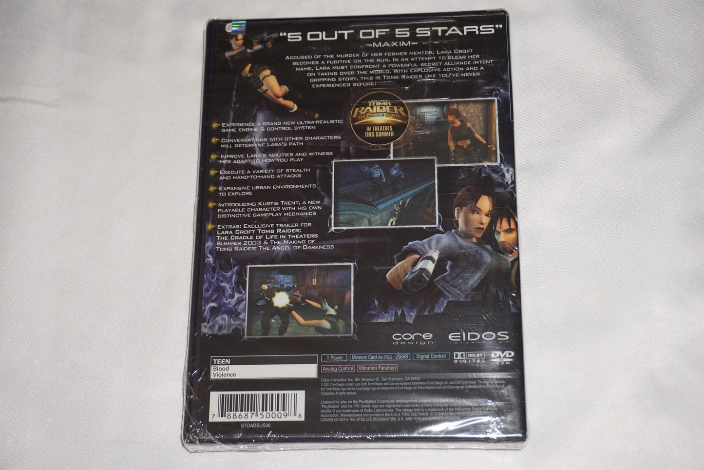 Tomb Raider: Angel of Darkness (Playstation 2 ps2) NEW Red Baron Pizza Variant