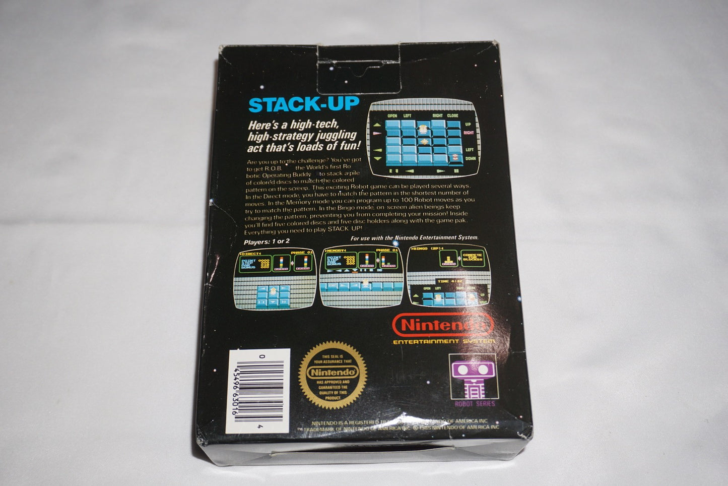 Stack Up (Nintendo NES) Complete in Box CIB