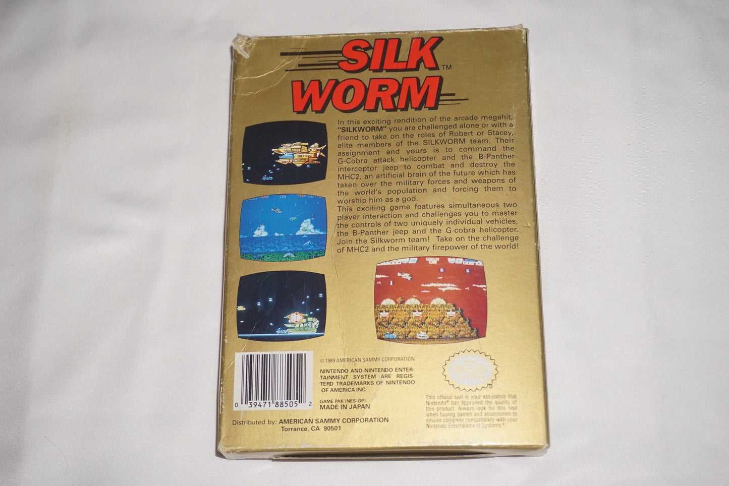 Silk Worm (Nintendo NES) Complete in Box CIB