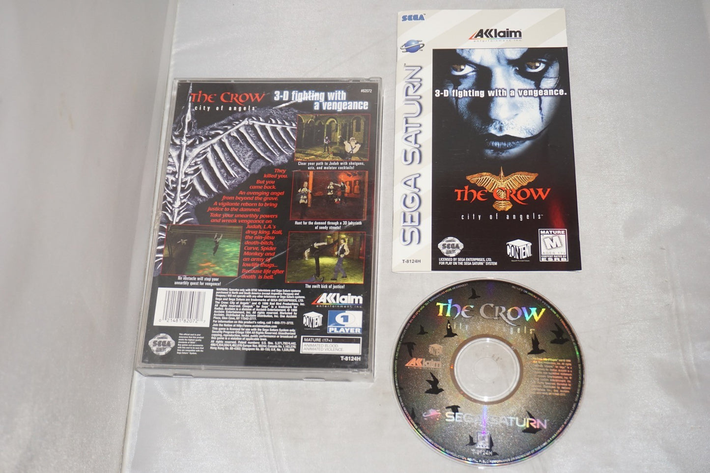 The Crow: City of Angels (Sega Saturn) Complete w/ Reg Card