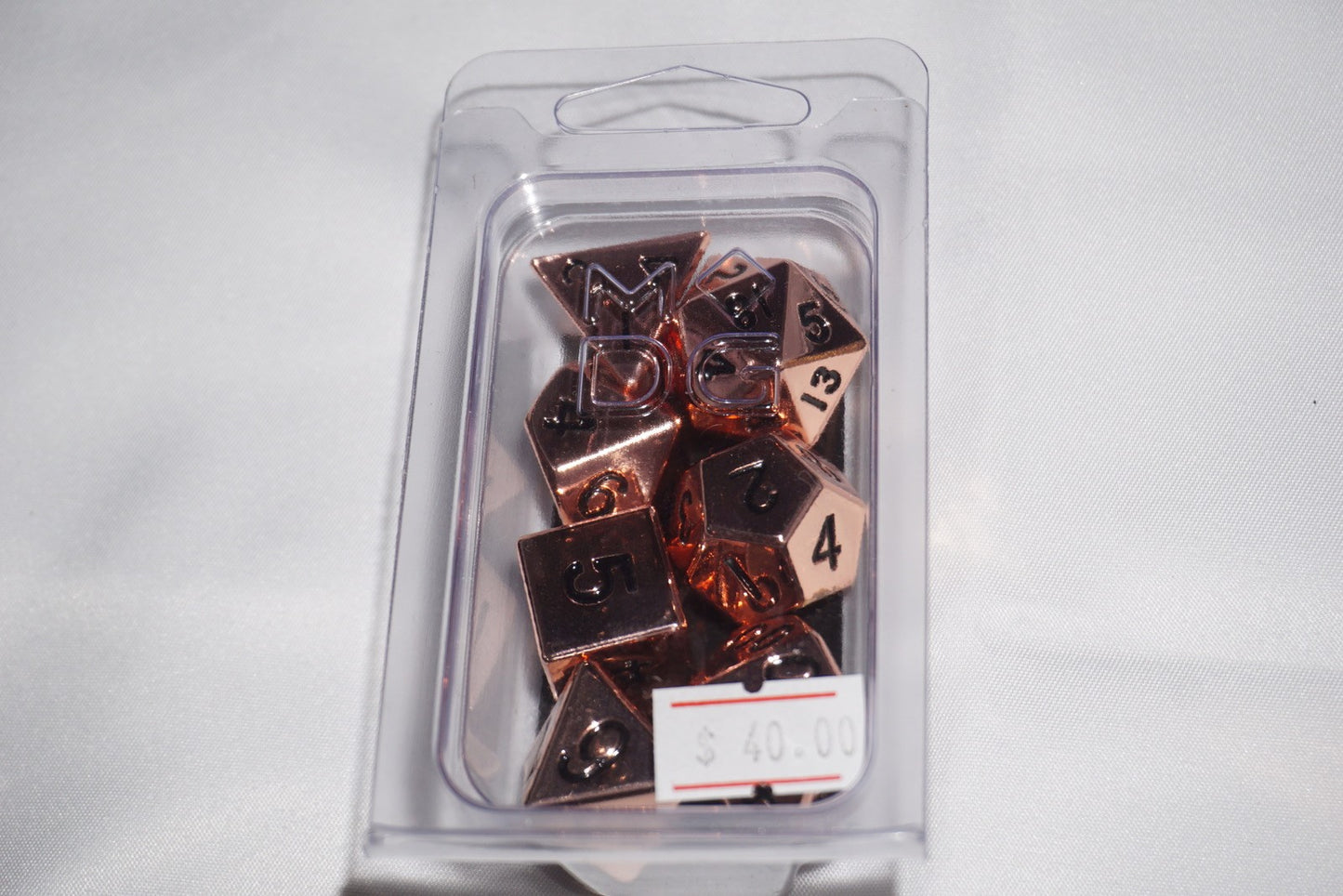 Mdg 16mm Metal Poly Set Copper 003 Dice Set Lot NEW