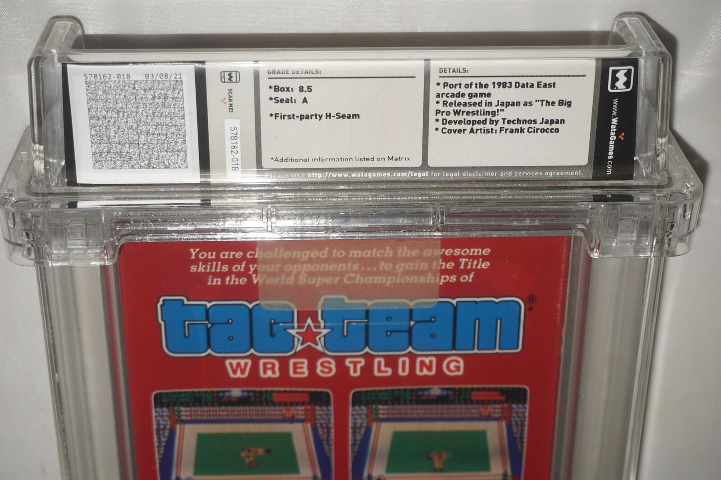Tag Team Wrestling Hangtab (Nintendo NES) NEW Sealed WATA 8.5 A
