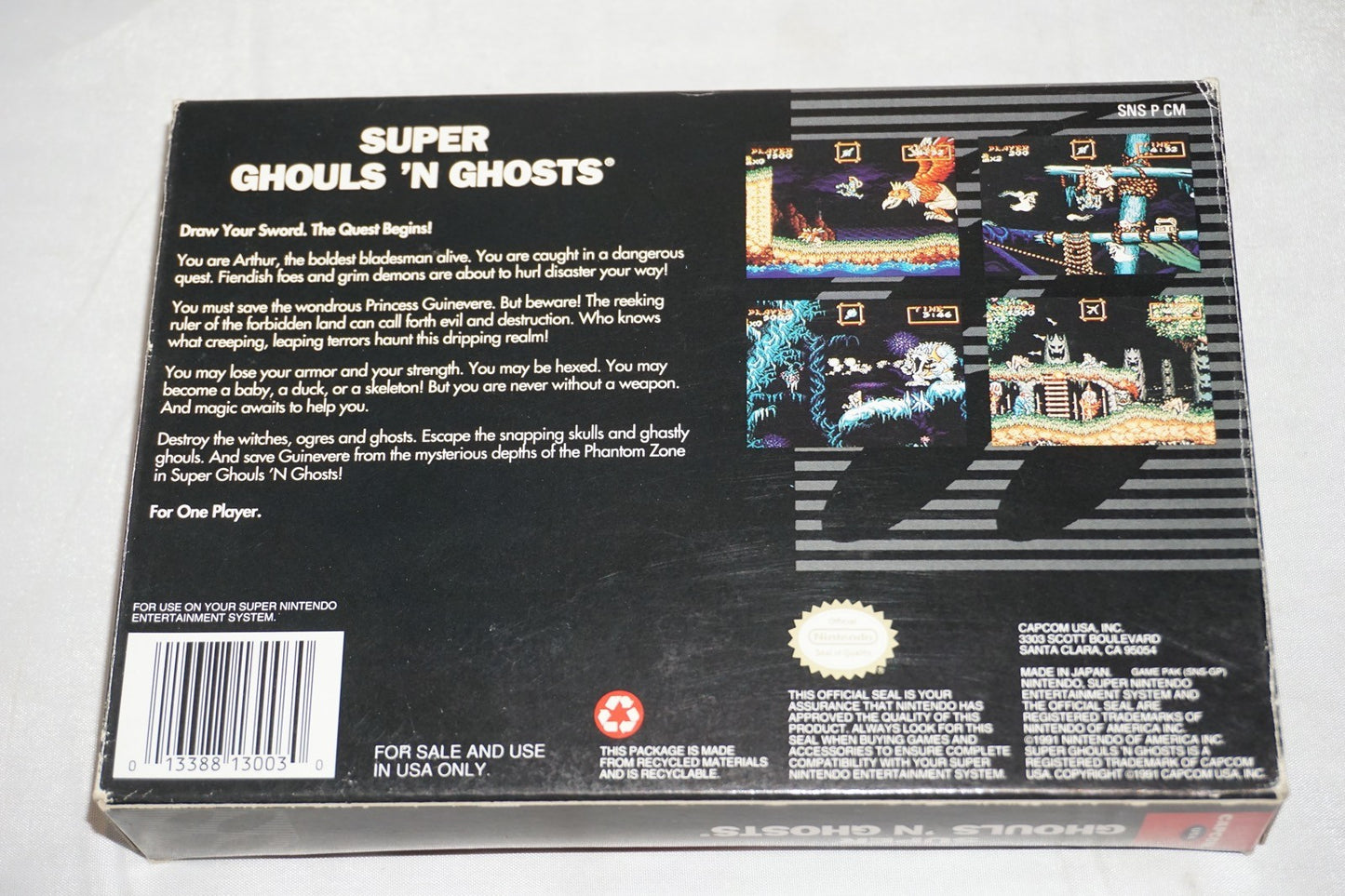 Super Ghouls N Ghosts (Super Nintendo SNES) Complete in Box CIB