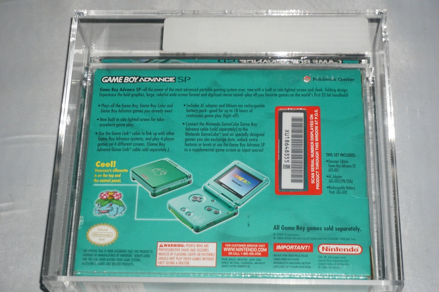 Pokemon Venusaur Game Boy Advance SP System Console NEW Sealed VGA 85+
