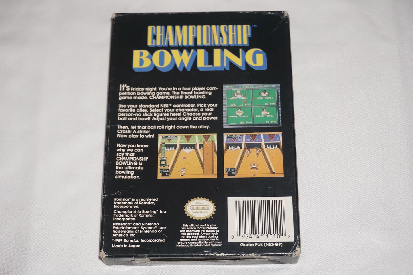 Championship Bowling (Nintendo NES) Complete in Box CIB