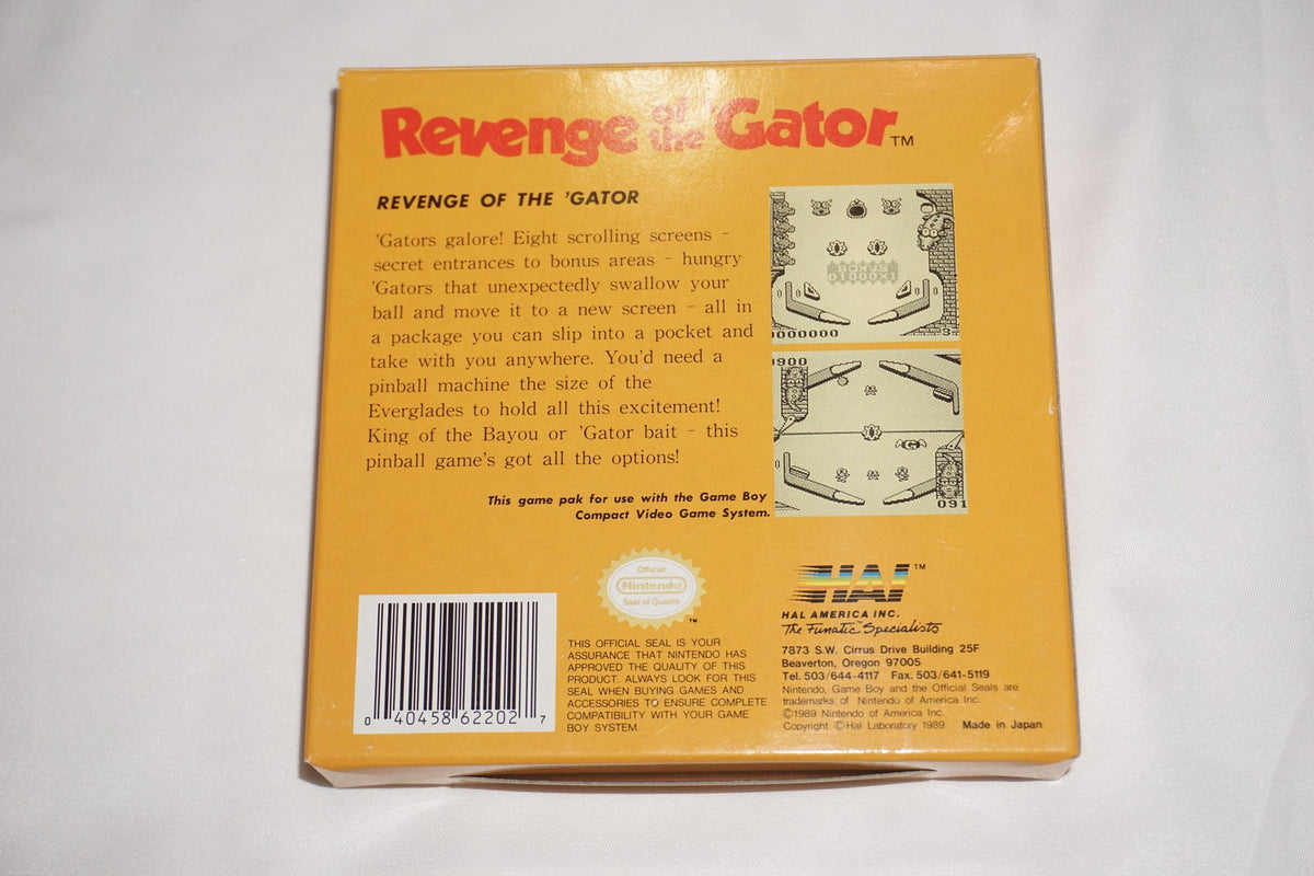 Revenge of the Gator (Nintendo Game Boy Gameboy) Complete in Box CIB