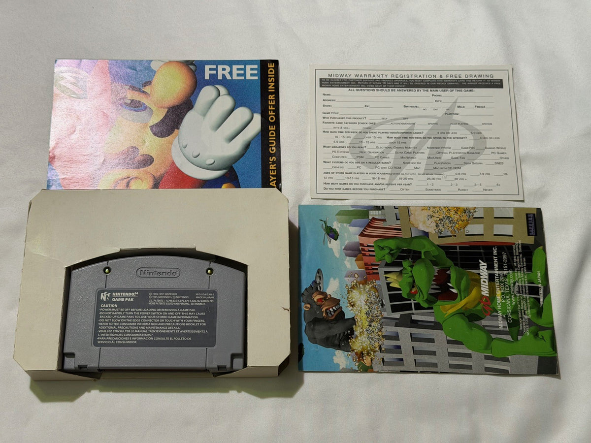 Rampage World Tour (Nintendo 64 N64) Complete in Box w/ Reg CIB