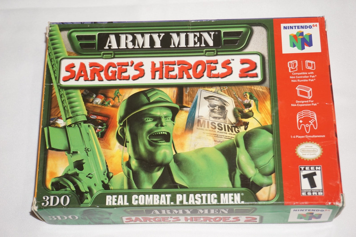 Army Men Sarge's Heroes 2 (Nintendo 64 N64) Complete in Box CIB