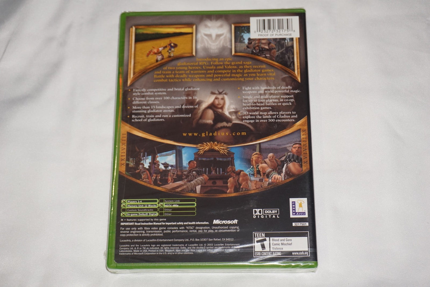 Gladius (Microsoft Xbox) NEW Sealed