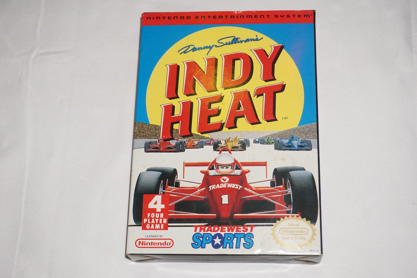 Danny Sullivan's Indy Heat (Nintendo NES) Complete w/ Reg Poster CIB