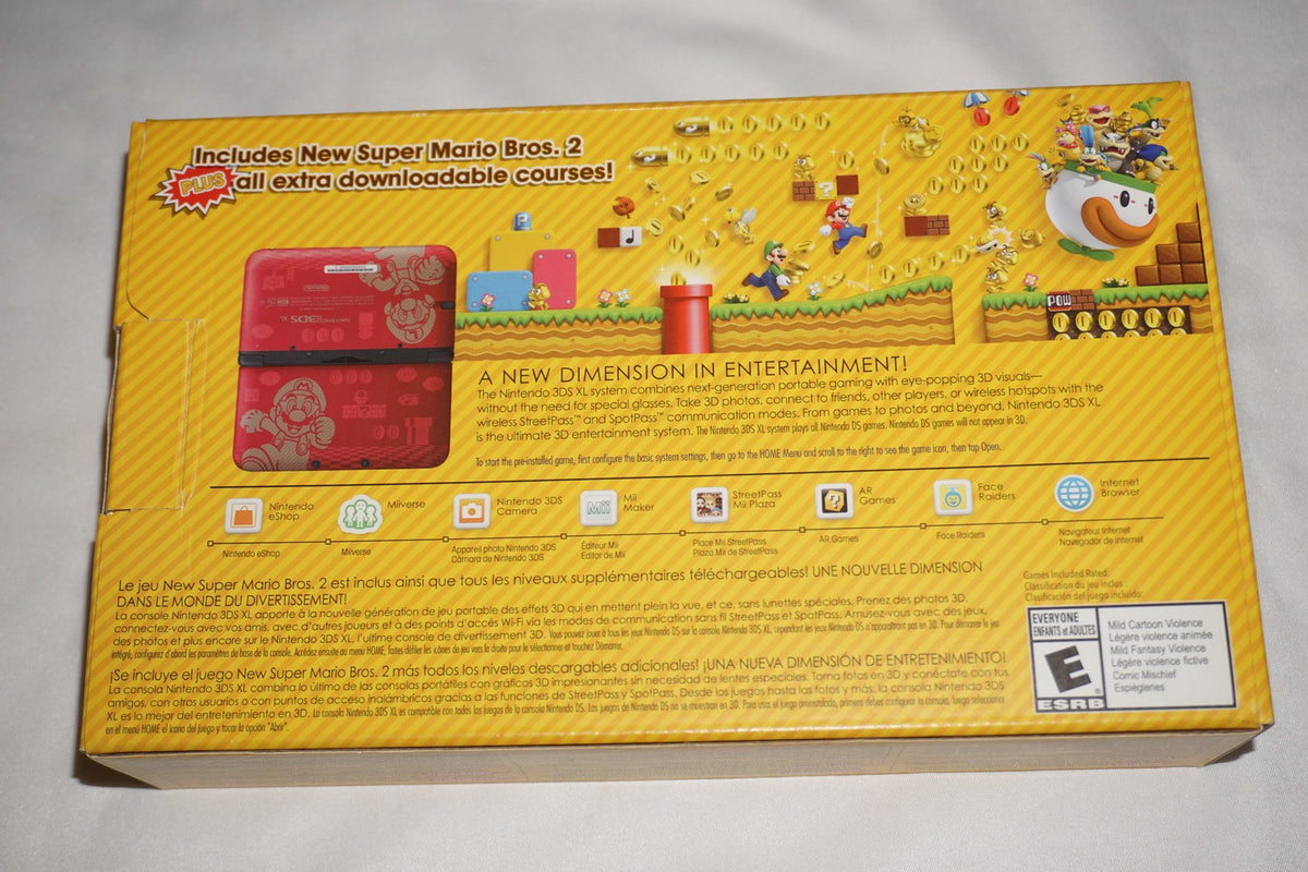 New Super Mario Bros 2 Red Limited Nintendo 3ds XL Console System CIB Complete
