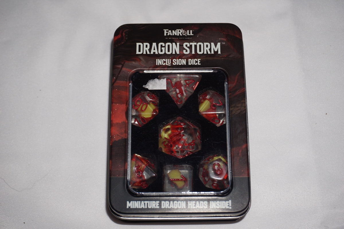 Fanroll Dragon Storm Inclusion Red Dice Set D&D NEW Sealed