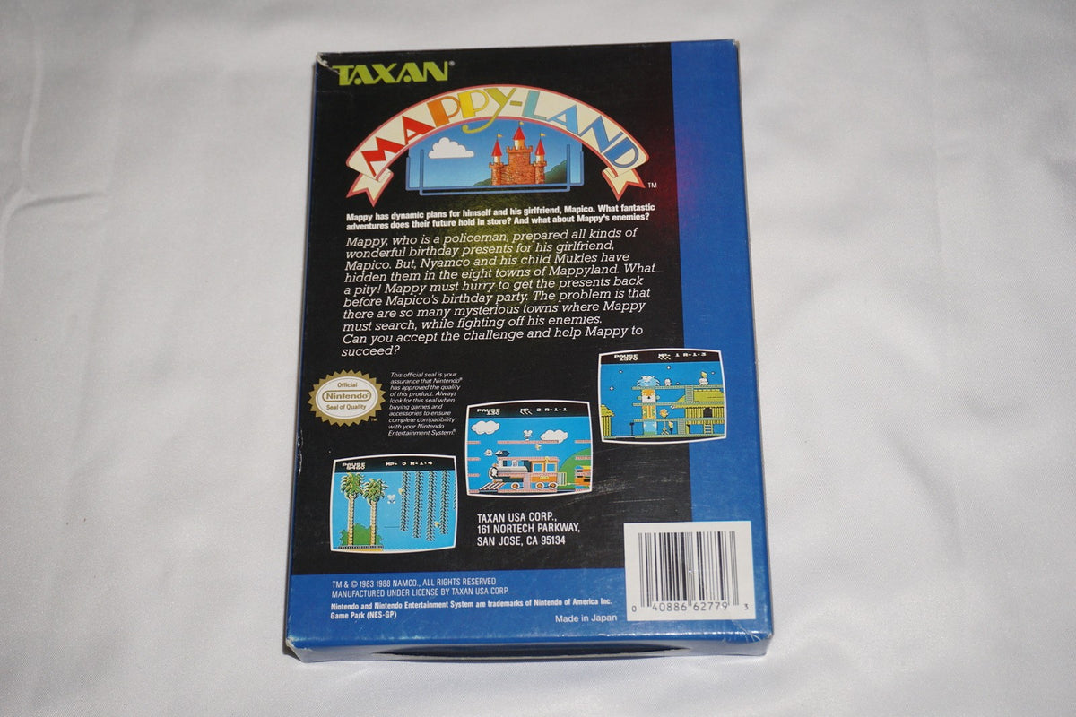 Mappy Land (Nintendo NES) Complete in Box CIB
