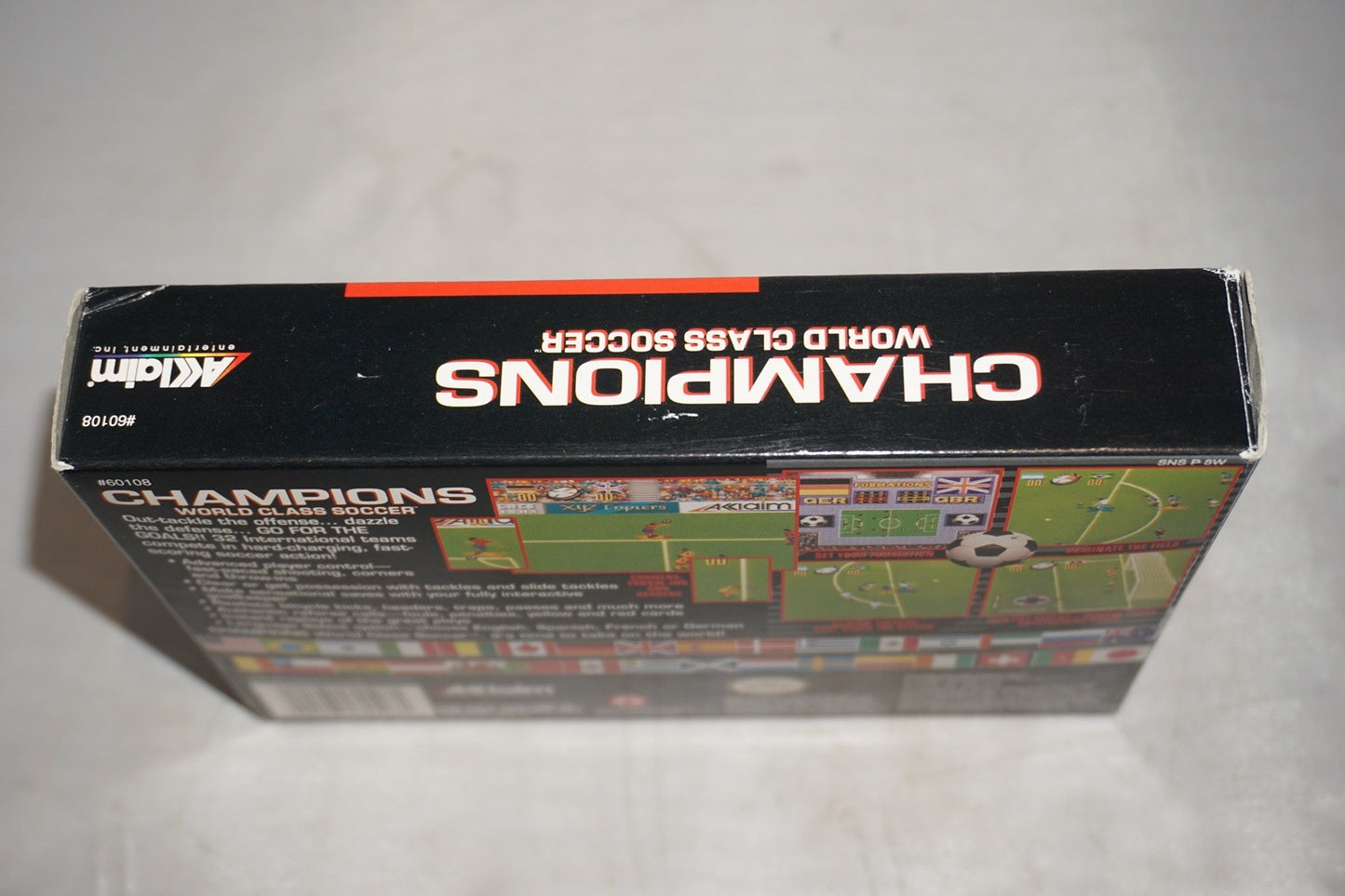 Champions World Class Soccer (Super Nintendo SNES) Complete Box w/ Reg Card CIB