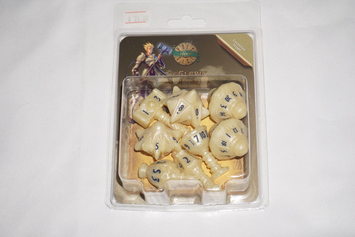 PolyHero Cleric 8 Dice Set Celestial Ivory NEW Sealed