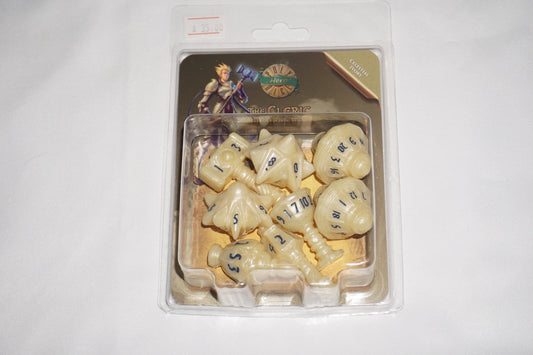 PolyHero Cleric 8 Dice Set Celestial Ivory NEW Sealed