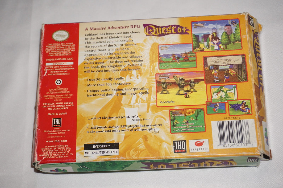Quest (Nintendo 64 N64) Complete in Box CIB