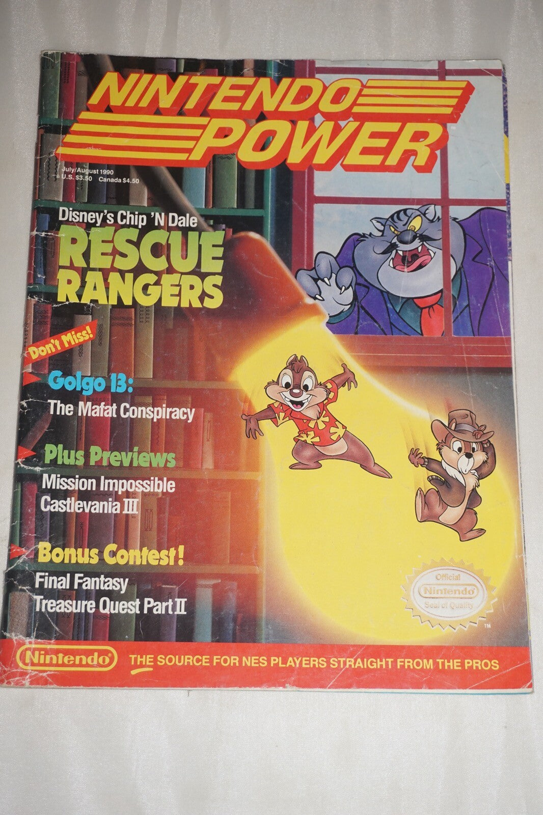 July/August 1990 Chip N Dale Nintendo Power Magazine #5