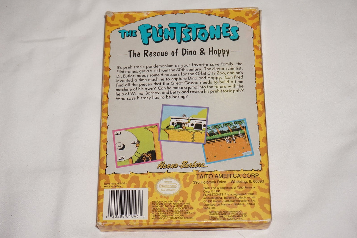 Flintstones The Rescue of Dino & Hoppy (Nintendo NES) Complete in Box CIB
