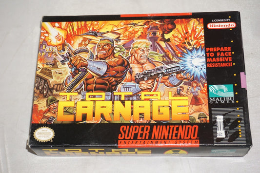 Total Carnage (Super Nintendo SNES) Complete in Box CIB
