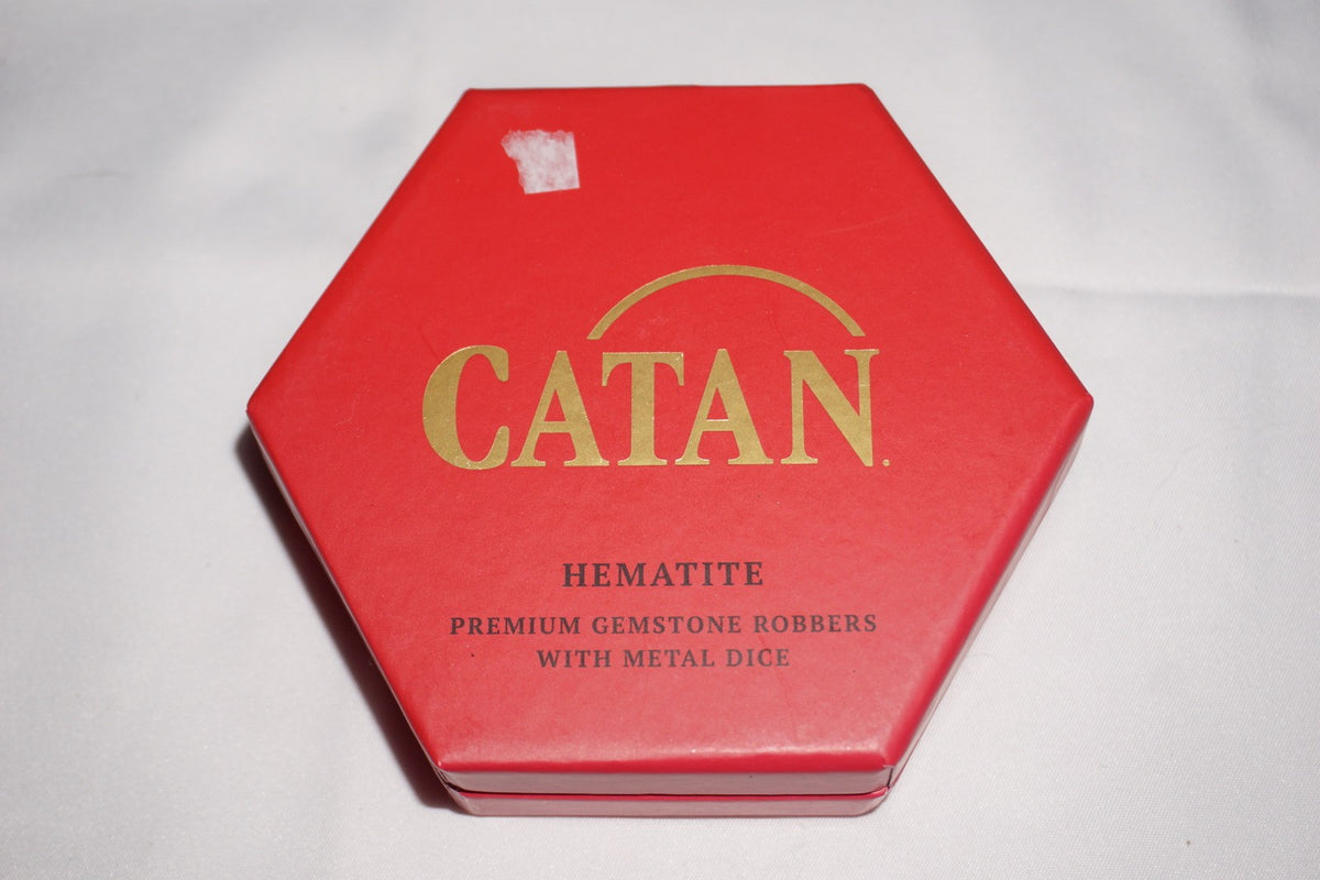 Catan Hematite Premium Gemstone Robbers W/ Metal Dice Set NEW