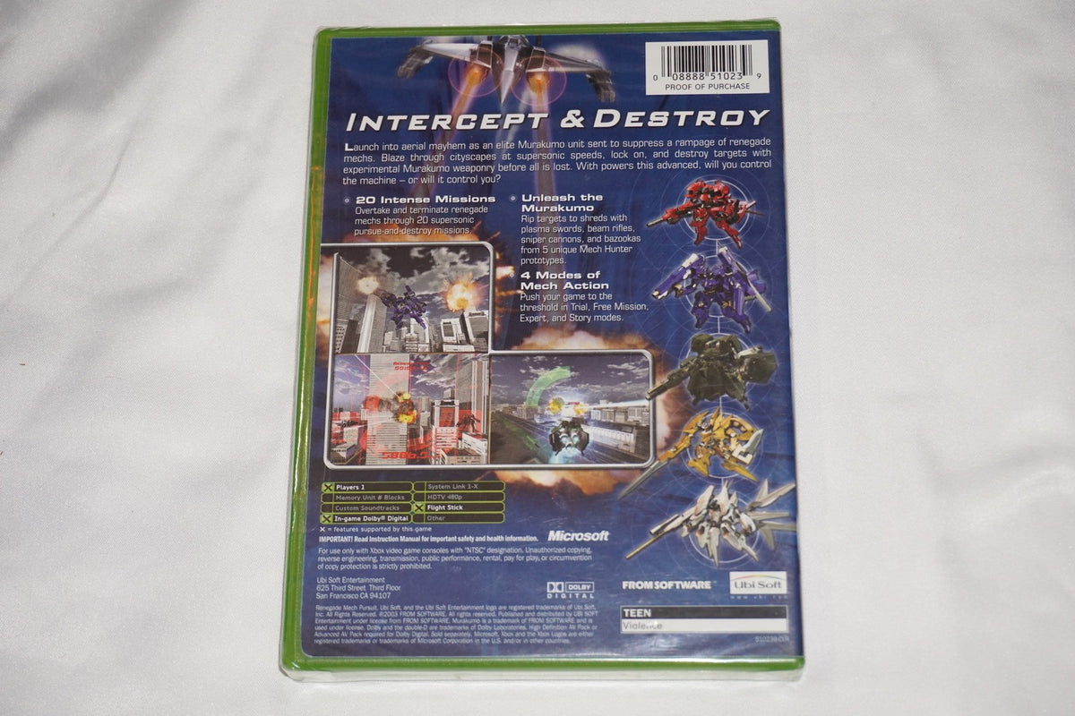 Murakumo: Renegade Mech Pursuit (Microsoft Xbox) NEW Sealed