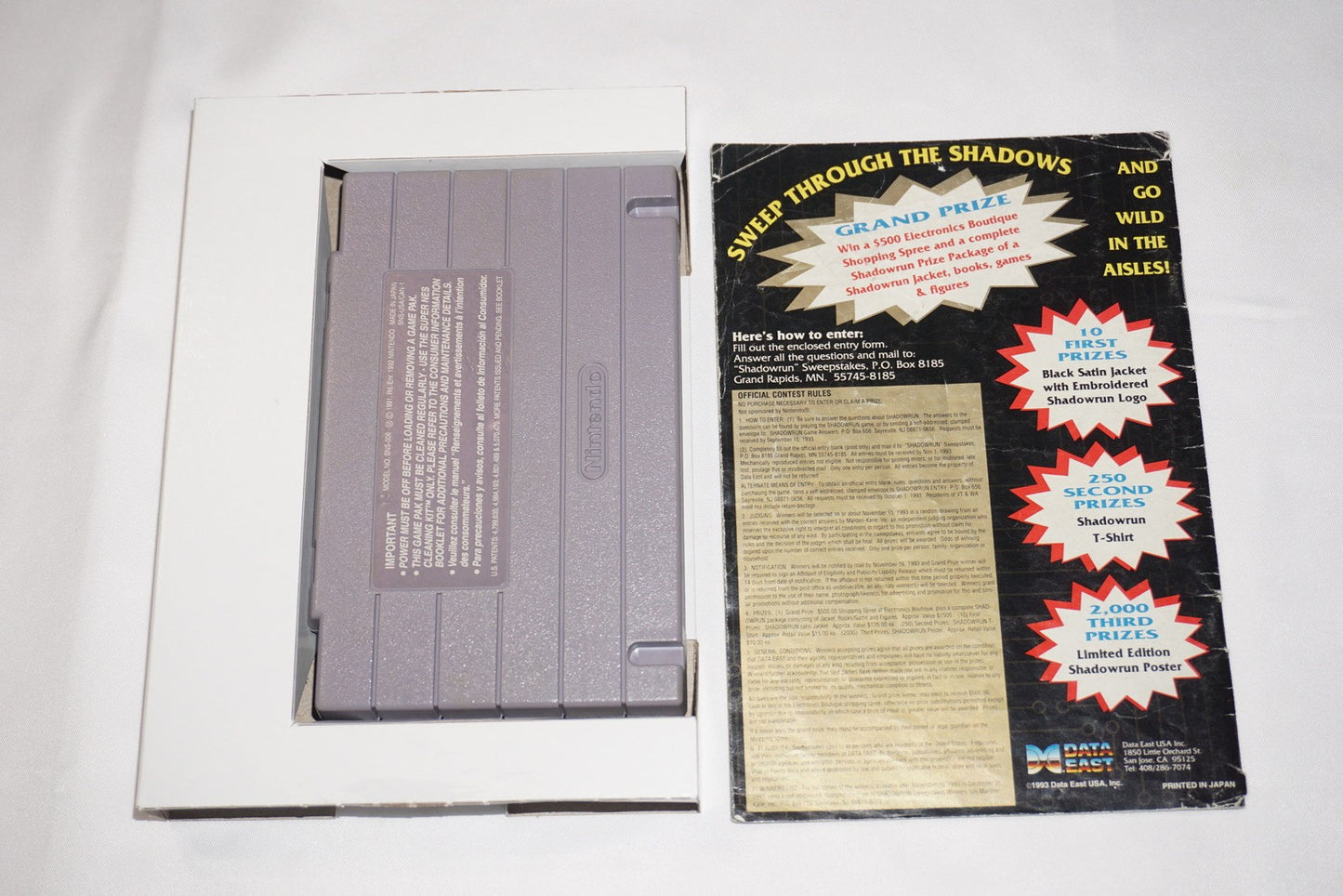 Shadowrun (Super Nintendo SNES) Complete in Box CIB